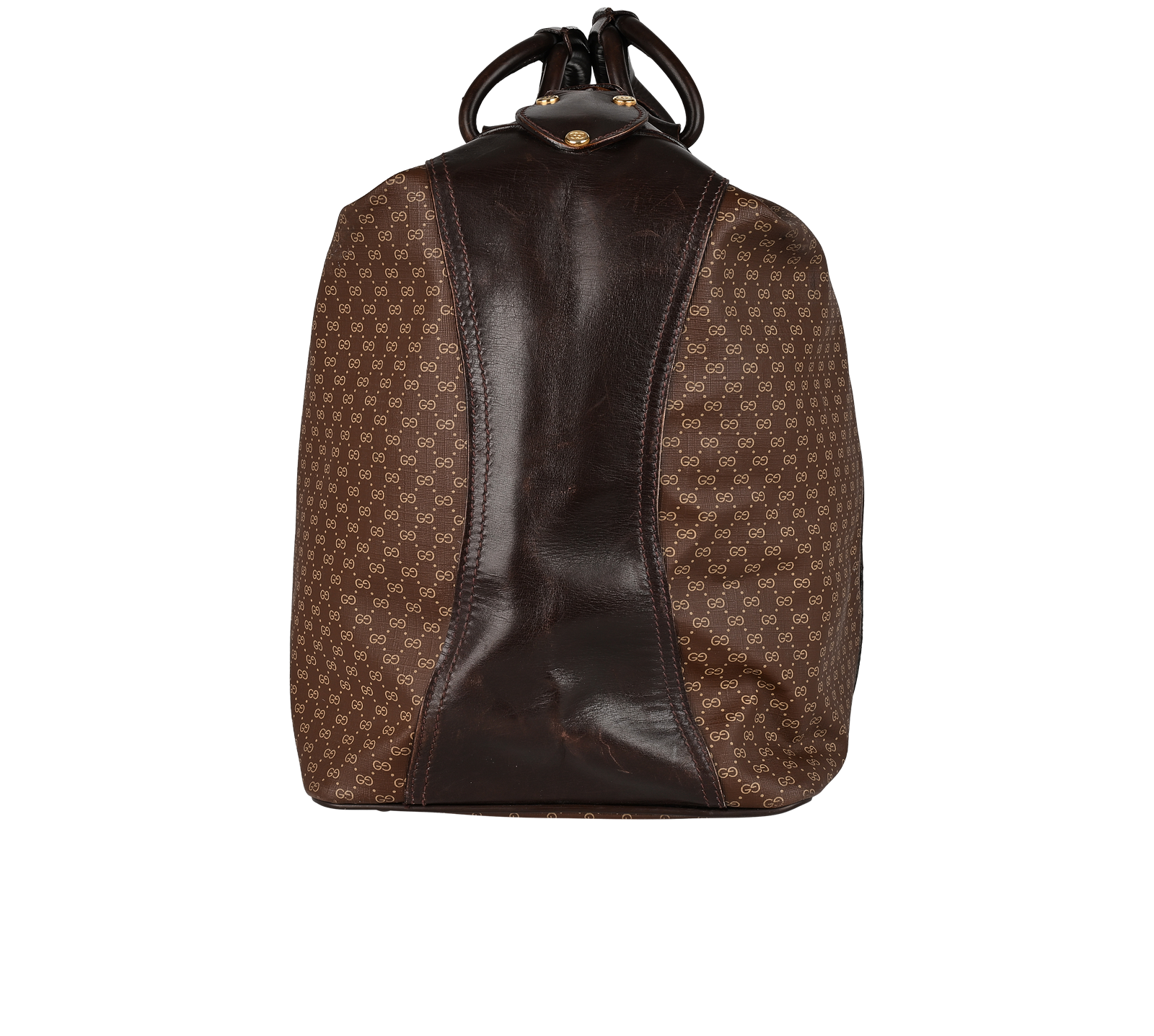 Vintage GG Weekender, &pound;395, Handbags, Brown, Canvas/Leather, Side view